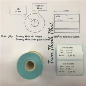 Giấy in tem khổ 50x30 250 tem