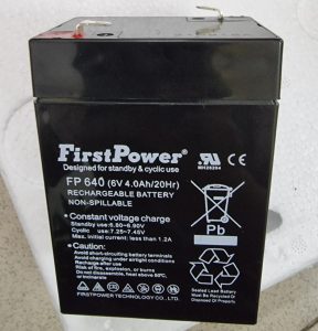 FirstPower FP640(6V 4.0Ah/20Hr)