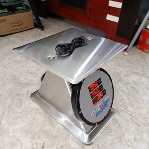 Cân đồng hồ điện tử vỏ inox 2 mặt số