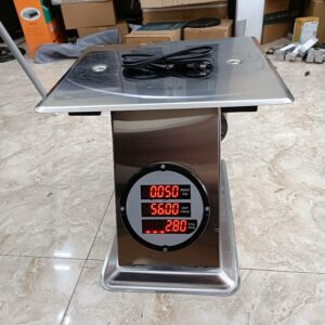 Mặt sau cân đồng hồ điện tử inox