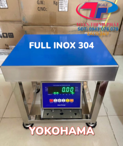 Cân ghế ngồi yokohama chân inox, mâm cân inox (full inox)